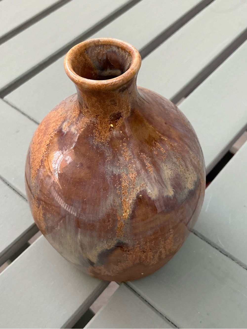 Vintage mid century modern Stone studio, marvelous, stoneware pottery drip glaz